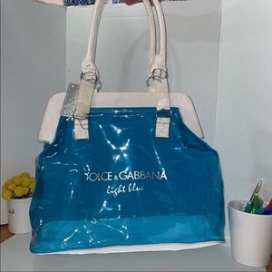 Dolce and Gabbana Clear Blue Tote Bag